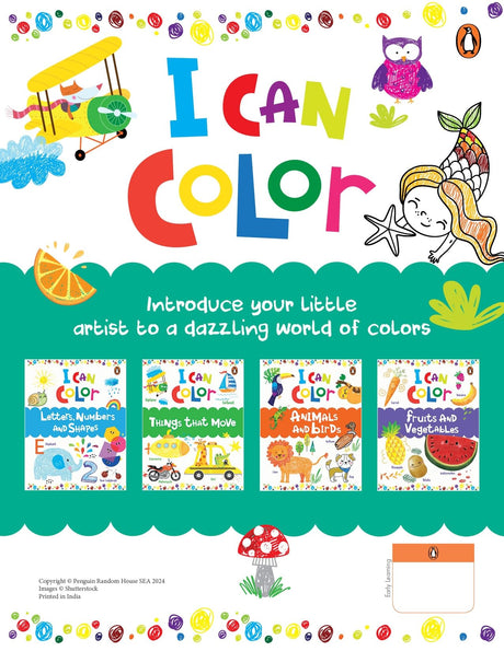 I Can Color Pack: Set of 4 Fun & Easy Coloring Books for Toddlers and Preschool Kids | Boost Creativity, Motor Skills & Learning | Perfect Gift for ... Early Learning Series] (I Can Color Series) - Retail Maharaj