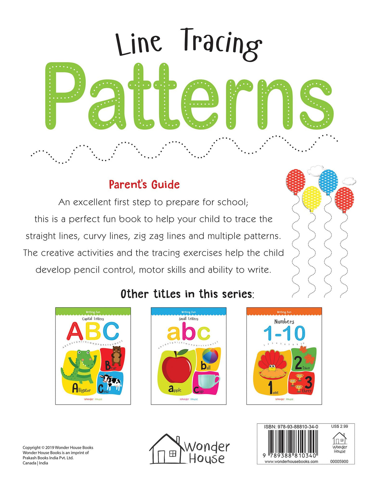 Line Tracing Patterns – Practice Drawing and Tracing Lines and Shapes: Pre-Writing Skills Workbook for Kids with Fun Patterns and Activities | Develop Fine Motor Control and Hand-Eye Coordination | Ages 3–5 Years (Writing Fun Series) | Hours of Learning t - Retail Maharaj