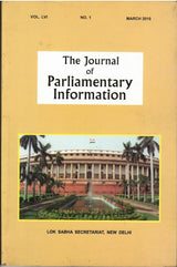 Lok Sabha Secretariat - The Journal Of Parliamentary Information Vol. LVI ( March, 2010 No. 1)