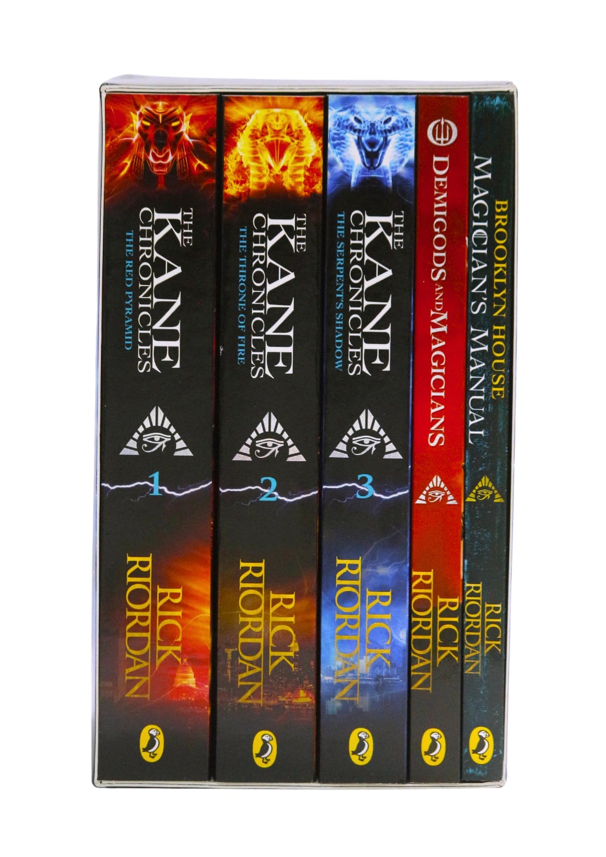 Percy Jackson and the Kane Chronicles: Special Collection 5 Books Boxset (The Kane Chronicles Trilogy, Demigods and Magicians, Magician's Manual) - Retail Maharaj