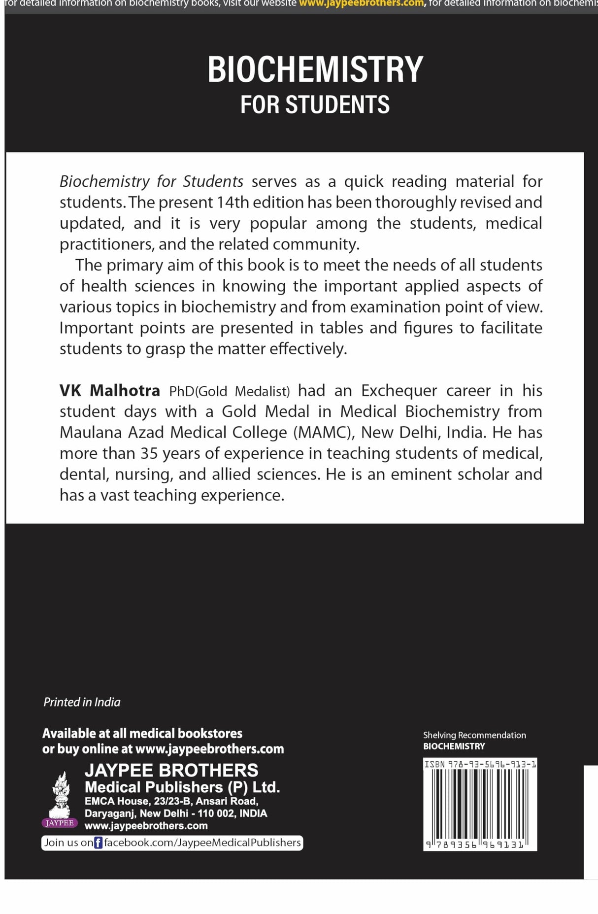BIOCHEMISTRY FOR STUDENTS - Retail Maharaj