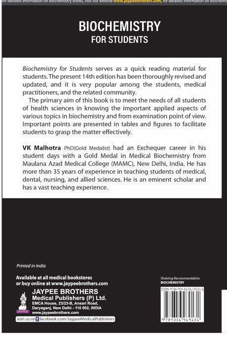 BIOCHEMISTRY FOR STUDENTS - Retail Maharaj