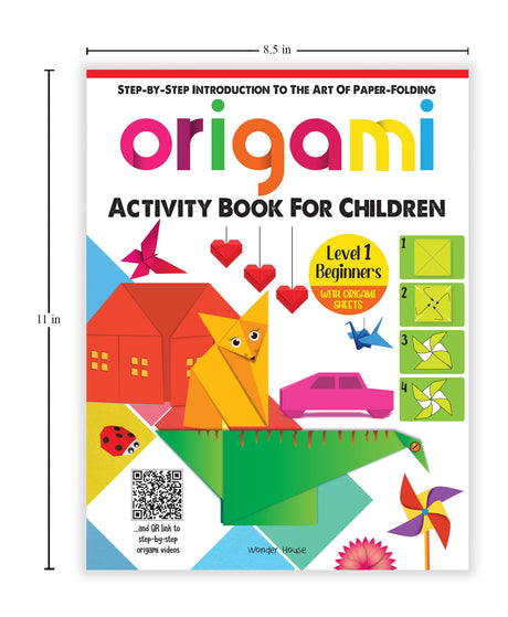 Origami – Step-by-Step Introduction to the Art of Paper Folding Level 1: For Beginners | Learn Basic Folds with Simple Instructions & Illustrations | Enhances Focus, Creativity & Fine Motor Skills | Ages 5–9 | 2.5 Hours of Hands-On Fun - Retail Maharaj