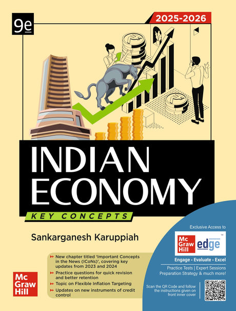Indian Economy Key Concepts, 9e by Sankarganesh Karuppiah (IRS) for UPSC CSE 2026 | Practice Question for Quick Revision | Tables, Flowcharts, Examples & Diagrams - Retail Maharaj