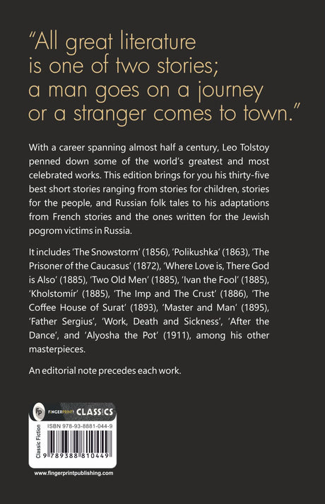 The Greatest Short Stories of Leo Tolstoy : Collectable Edition - Retail Maharaj