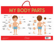 My Body Parts - Early Learning Educational Posters For Children: Perfect For Kindergarten, Nursery and Homeschooling (19 Inches X 29 Inches) - Retail Maharaj
