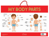 My Body Parts - Early Learning Educational Posters For Children: Perfect For Kindergarten, Nursery and Homeschooling (19 Inches X 29 Inches) - Retail Maharaj