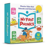 My First Phonics: Box Set of 10 books for Kids – Learn-to-Read Library| Sight Words, Rhyming Stories & CVC Word Practice | Early Reading Books for Toddlers, Preschool & Kindergarten (Age 2+) - Retail Maharaj