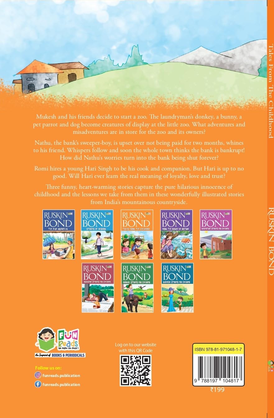 Ruskin Bond Short Stories - Set of 4 Bestselling Children Story Books & Animal Stories for Children - Retail Maharaj