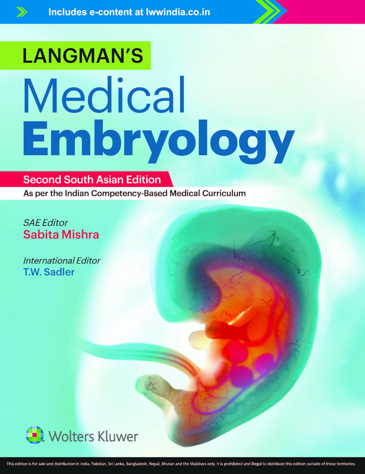 Langman’s Medical Embryology, 2nd South Asian ed (Embryology Series) - Retail Maharaj