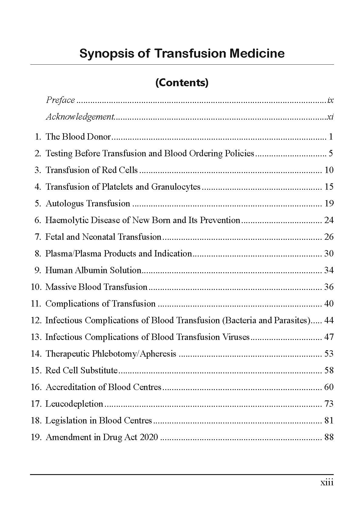 Synopsis of Transfusion Medicine - Retail Maharaj