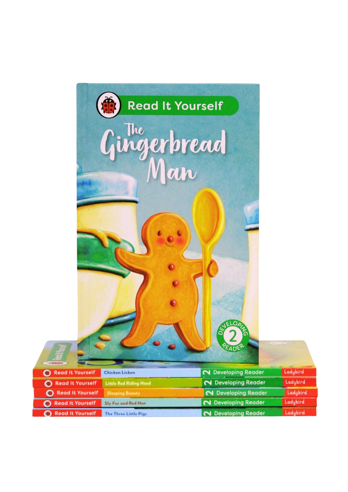 Read It Yourself with Ladybird: Developing Readers Level 2: 6 Books Collection Box Set (The Three Little Pigs, The Gingerbread Man, Little Red Riding Hood, Sleeping Beauty and Chicken Licken) - Retail Maharaj