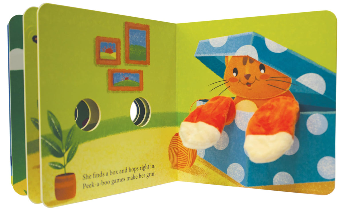 Curious Cat Finger Puppet Book for Children: Animal Finger Puppet Board Book for Babies | Fun Interactive Cat Toy Book | Touch and Play Story | Animal-Themed Picture Book for Kids - Retail Maharaj