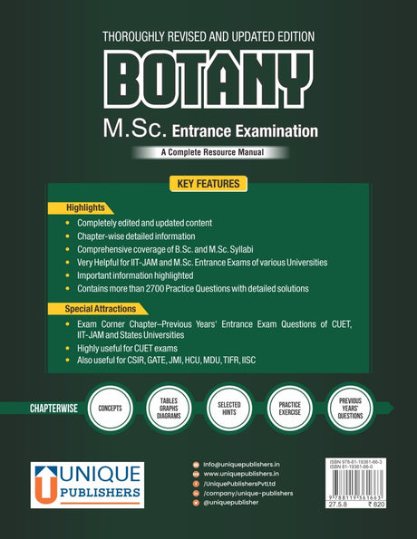 BOTANY M.Sc Entrance Examination I - Retail Maharaj