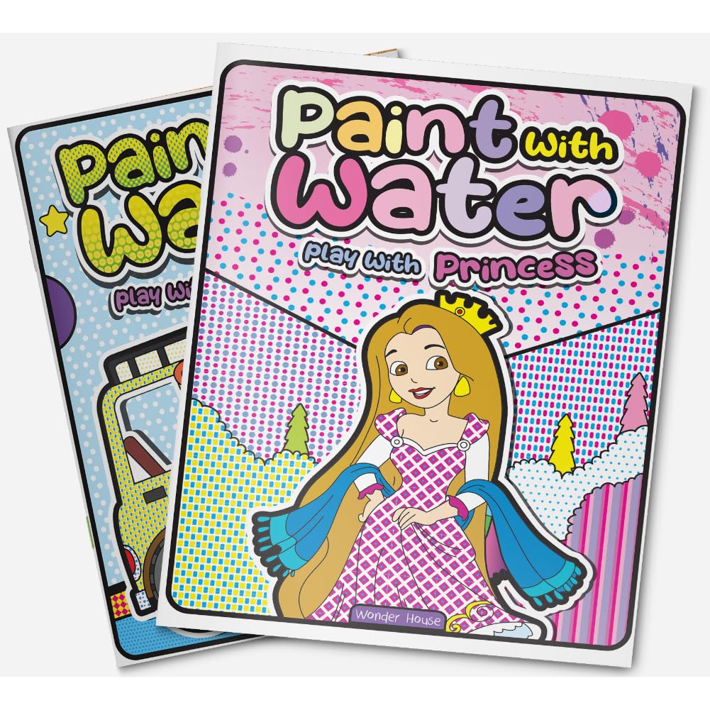 Paint with Water: Play with Princess Magical paint-with-water fun for kids | Just add water to bring princess scenes to life | Ages 3–6 | Mess-Free | 1+ Hour of Creative Play - Retail Maharaj
