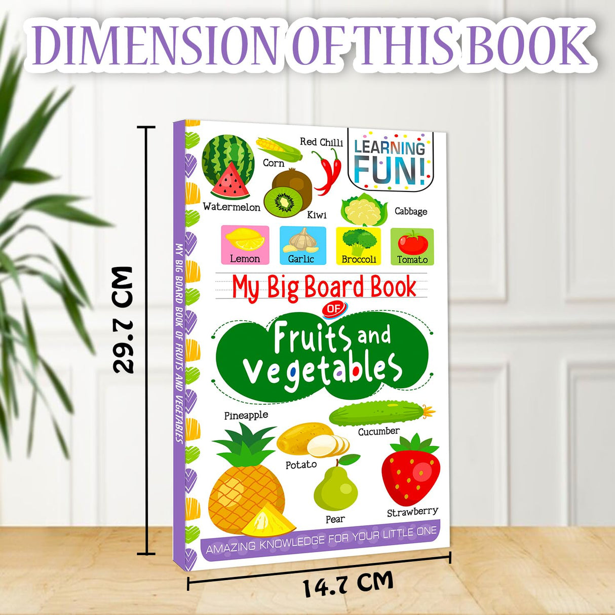 Hello Friend Books My Big Board Book of Fruits and Vegetables : Simple and Vibrant Illustrations to Increase the Knowledge of Your Little One - Retail Maharaj