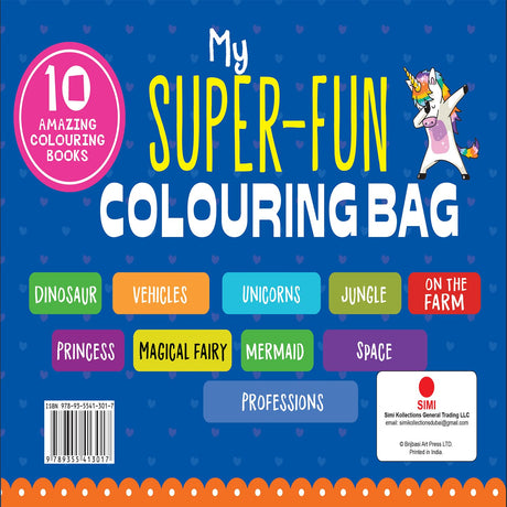 My First 10 Colouring Activity Books Boxset for Kids, Children and Toddlers - Animal, Farm, Space, Dinosaur, Vehicles, Unicorn, Jungle, Princess Coloring Book Gift (Ages 2+ years) (Pack of 10) - Retail Maharaj
