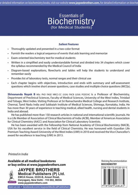 ESSENTIALS OF BIOCHEMISTRY (FOR MEDICAL STUDENTS) AS PER THE REVISED NMC CURRICULUM - Retail Maharaj
