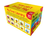 My First Library Pack 2: Boxset of 10 Board Books for Kids (Pack 2) | Includes Baby Objects, Baby Animals, Opposites, People at Work, Flowers, Food, Sea Animals, Things at Home, About Me & Toys | Early Learning Board Books for Babies, Toddlers & Preschool - Retail Maharaj