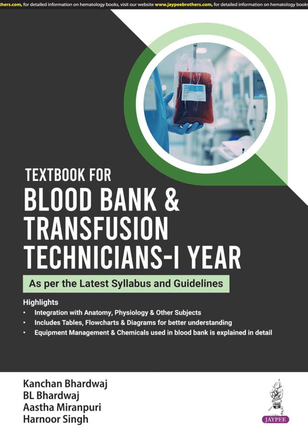 TEXTBOOK FOR BLOOD BANK & TRANSFUSION TECHNICIANS-1ST YEAR - Retail Maharaj