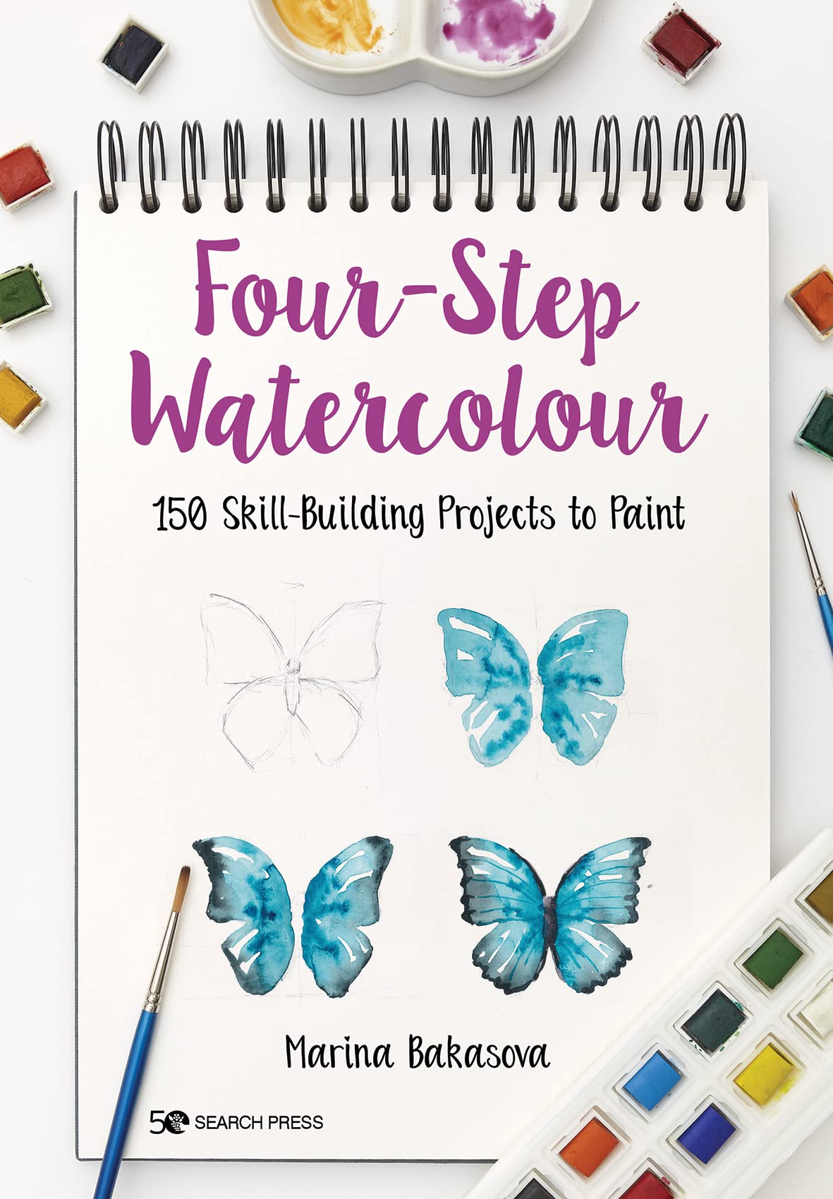 Four-Step Watercolour: 150 Skill-Building Projects to Paint - Retail Maharaj