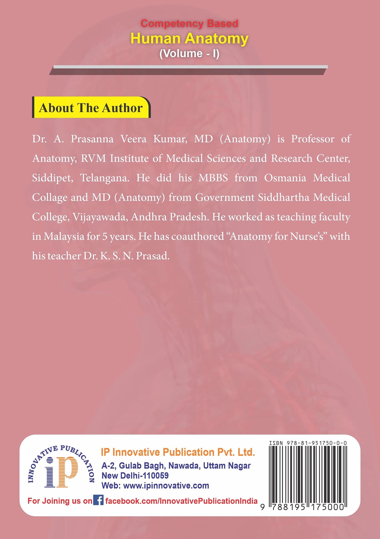 Human Anatomy Volume - I Competency Based - Retail Maharaj