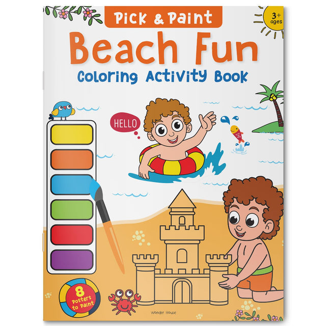 Pick and Paint Coloring Activity Book For Kids: Beach fun - Retail Maharaj