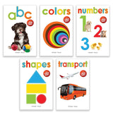 Early Learning Library Pack 1 – Box Set of 5 Books: Big Board Books Series with Large Font for Kids | Includes ABC, Numbers, Shapes, Colours & Transport | Bold Text, Bright Pictures & Sturdy Board Pages | Ages 0–5 Years - Retail Maharaj