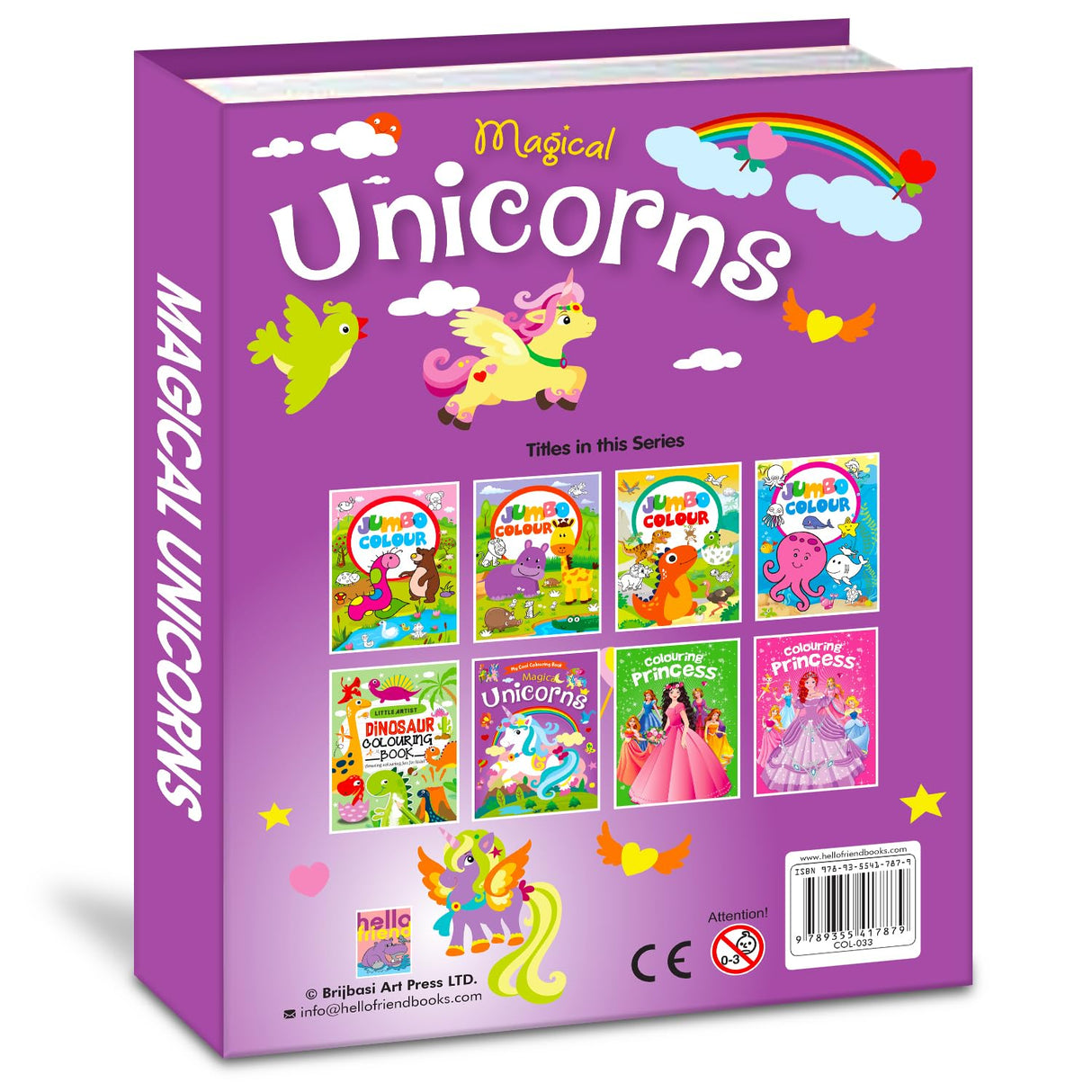 Hello Friend Books My Cool Colouring Book of Magical Unicorns: Jumbo Copy Colouring - Practice Drawing, Painting and Colouring with Reference for Kids - Retail Maharaj