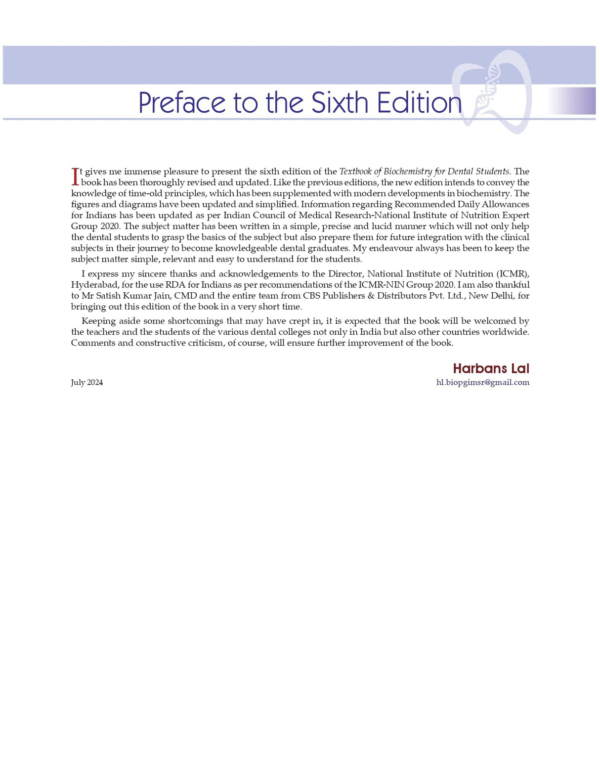 Textbook of Biochemistry for Dental Students including Practical Exercises 6/e - Retail Maharaj