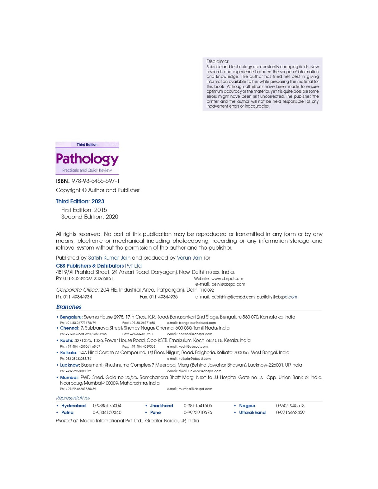 PATHOLOGY PRACTICAL AND QUICK REVIEW 3ED (PB 2023) - Retail Maharaj