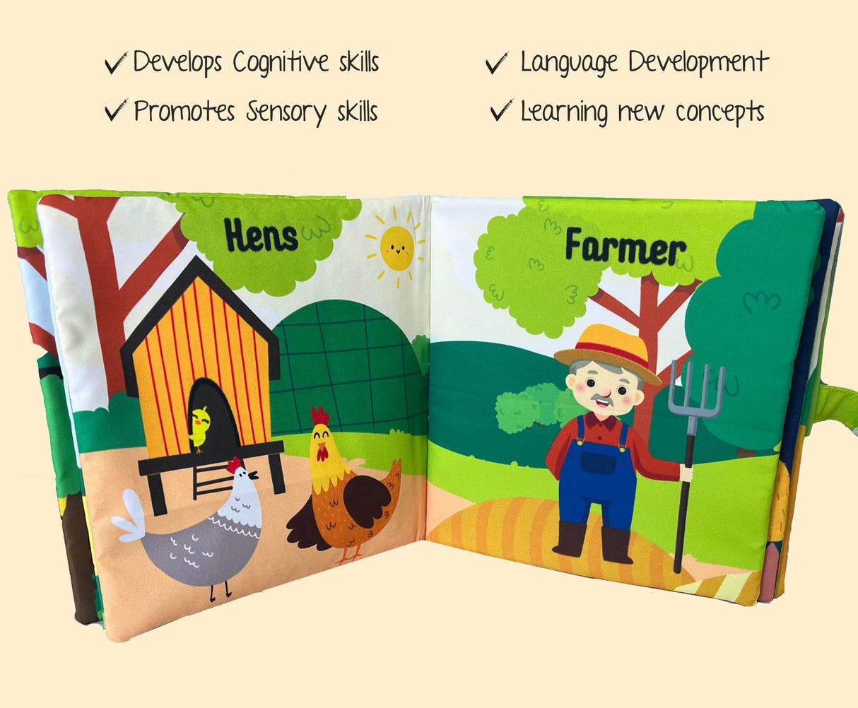 Vishv Books Cloth Book My Easy Book of In the Farms - Retail Maharaj