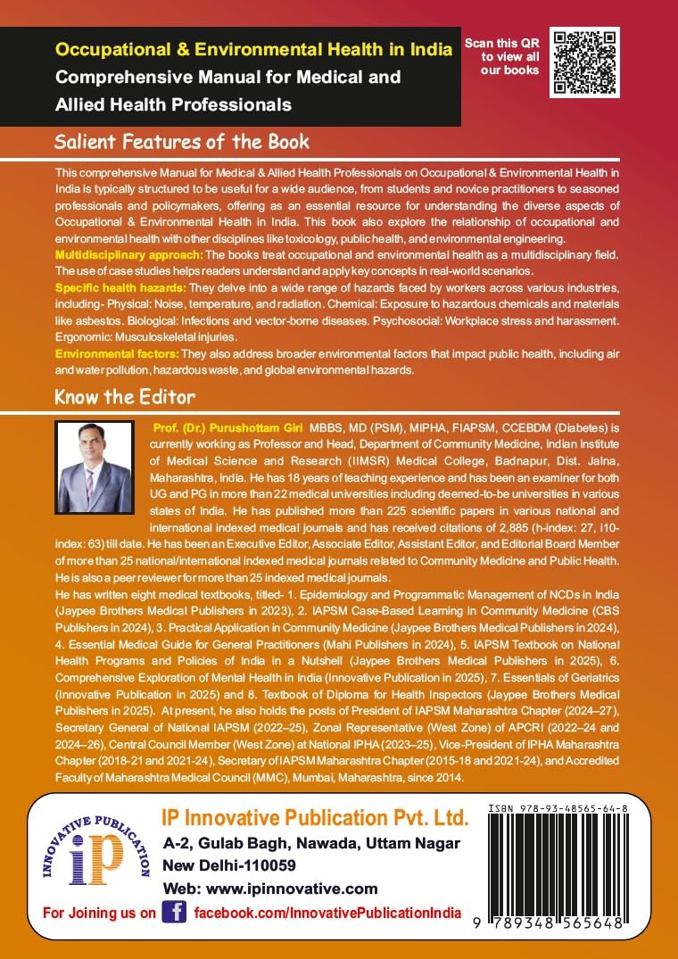 Occupational and Environmental Health in India (First Edition, 2026) - Retail Maharaj