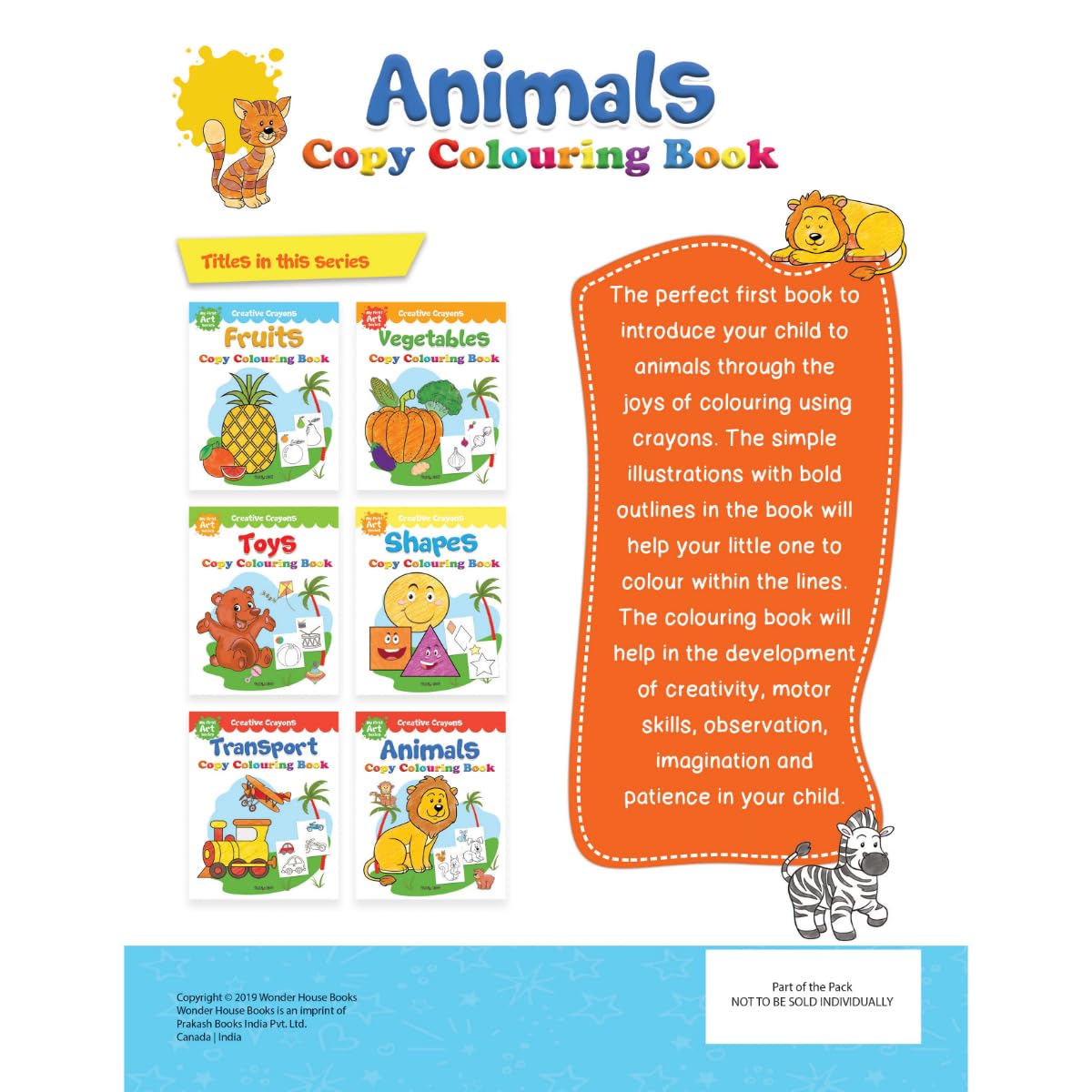 Colouring Book of Animals: Creative Crayons Series - Crayon Copy Colour Books - Retail Maharaj