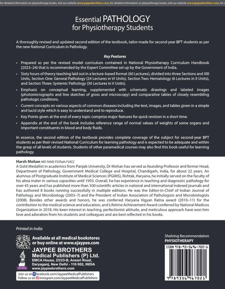 ESSENTIAL PATHOLOGY FOR PHYSIOTHERAPY STUDENTS - Retail Maharaj