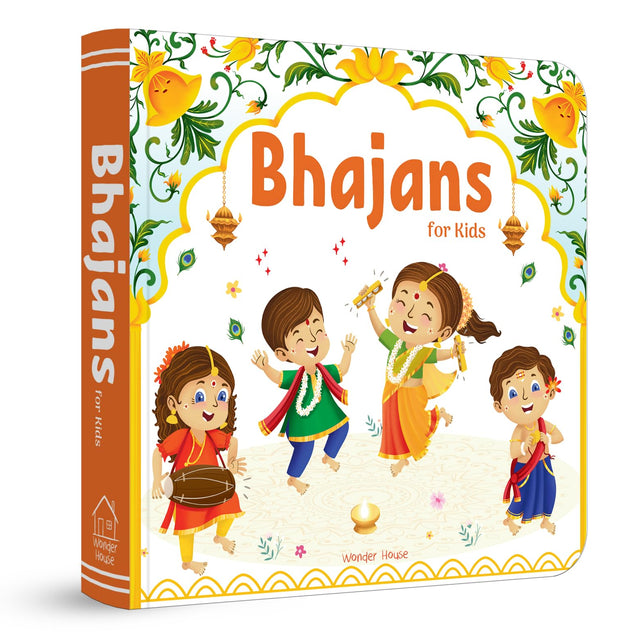 Bhajans for Kids – Illustrated Devotional Song Book for Children: Popular Bhajans in English, Hindi & Sanskrit with Easy Meaning | Introduces Indian ... in Three Languages (Illustrated Prayer Books) - Retail Maharaj
