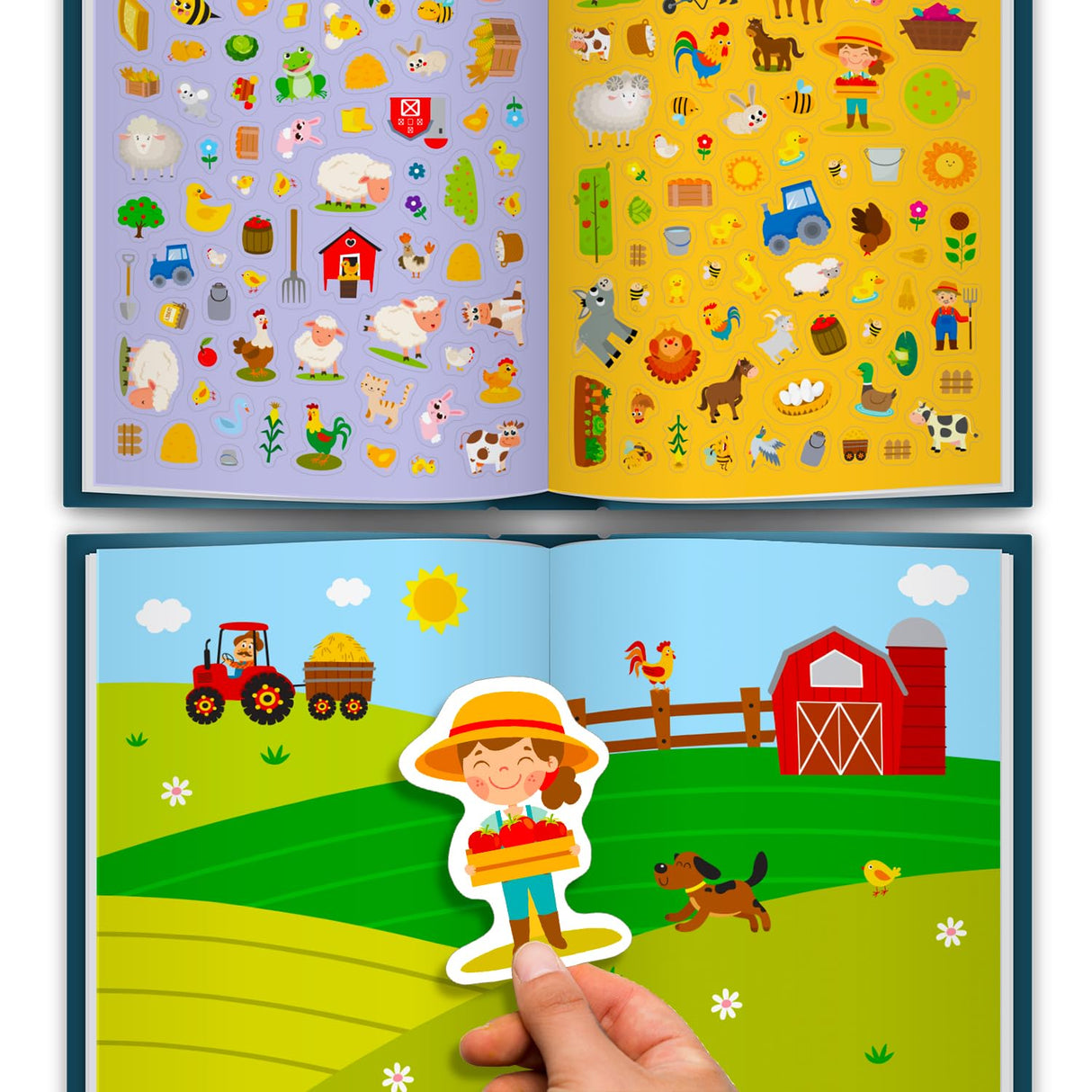 My First 500 Farm Animals Sticker Activity Book for Kids, Children and Toddlers – Fun Activity with Coloring – Ages 3+ Years - Retail Maharaj