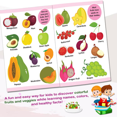 Hello Friend Books Let's Learn Giant Board Book: Fruits and Vegetables - Large Board Book with Beautifully Illustrated Images for Children to Learn - Retail Maharaj