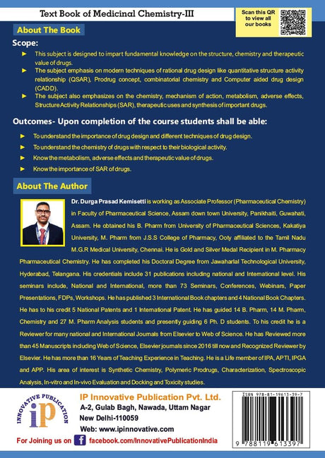 Text Book of Medicinal Chemistry-III for the Students of B.Pharm 6th Semester (First Edition, 2024) - Retail Maharaj