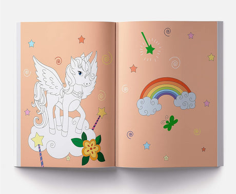 Born To Be Awesome Unicorn - Sticker Coloring Book With 100+ Stickers: Fun Activity Book For Children - Retail Maharaj