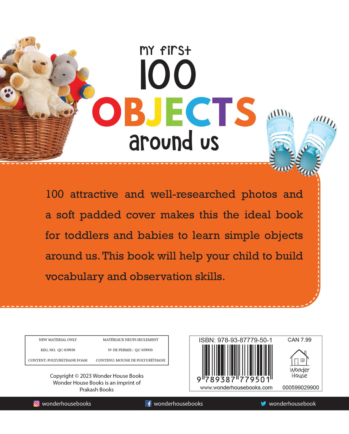 My First 100 Objects Around Us: Padded Board Book for Kids | Learn Names of Everyday Things at Home, School, Park & More with Bright Pictures | Early Learning Book for Babies, Toddlers & Preschoolers | Ages 0–5 Years - Retail Maharaj