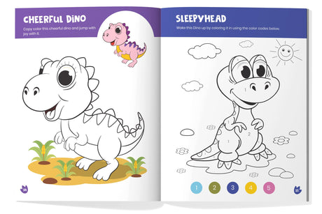 Dinosaur Coloring Book: Fun Dinosaur Coloring Activity Book for Kids | Includes Number Coloring, Dot-to-Dot, Tracing & Copy-Color Activities | Perfect ... I Ages 3+ [Penguin Early Learning Series] - Retail Maharaj