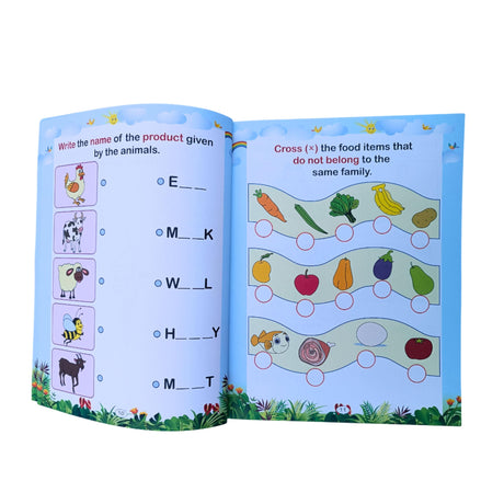 Combo of Three Activity Books –Environment, English and General awareness for 6+yrs old children. Visually Attractive Pages and Interesting activities for kids - Retail Maharaj