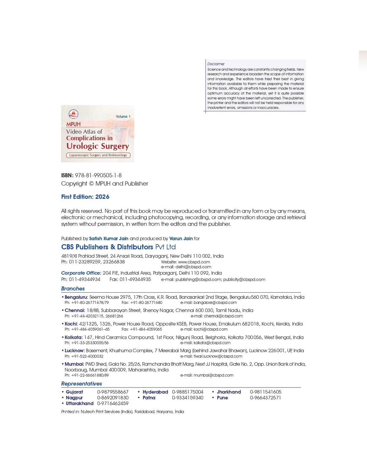 MPUH Video Atlas of Complications in Urologic Surgery, Volume 1 | Laparoscopic Surgery and Endourology | (HB - 2025) - Retail Maharaj