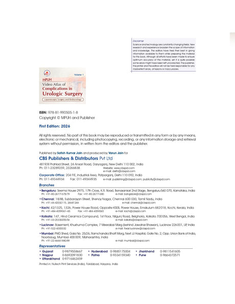 MPUH Video Atlas of Complications in Urologic Surgery, Volume 1 | Laparoscopic Surgery and Endourology | (HB - 2025) - Retail Maharaj