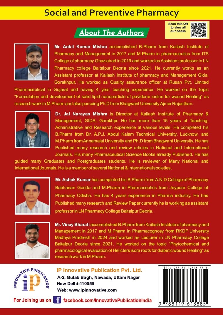 Social and Preventive Pharmacy for the Students of B.Pharm 8th Semester - Retail Maharaj