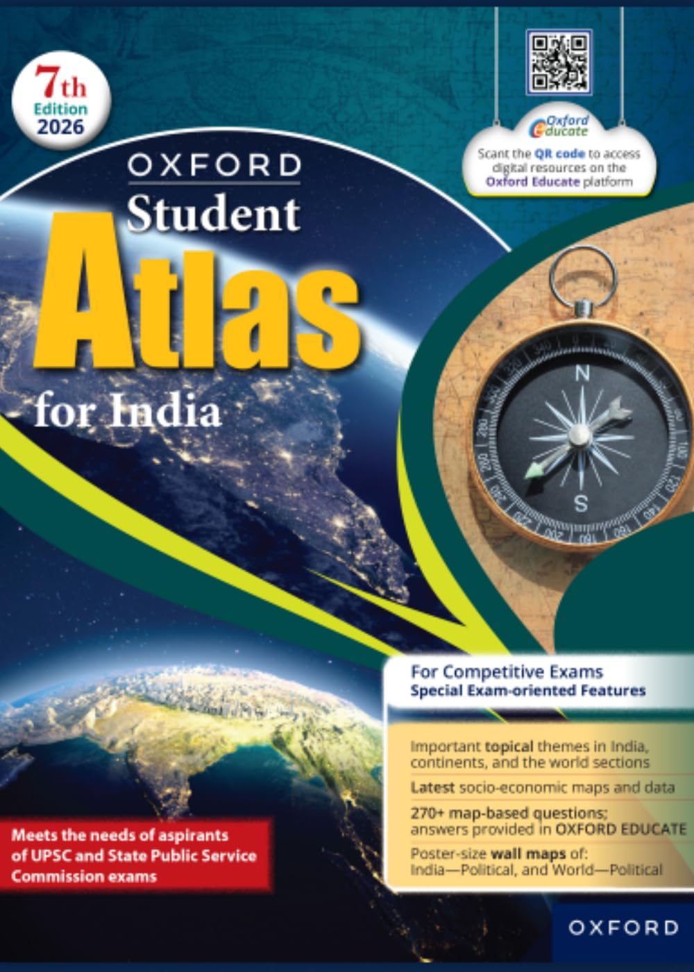 Oxford Student Atlas for India | For UPSC and Other Competitive Exams | 7th Edition - Retail Maharaj