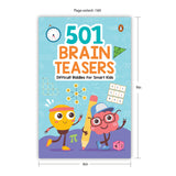 Brain Teasers: 501 Difficult Riddles for Smart Kids: Clever and Thought-Provoking Riddles for Kids | Number Puzzles, Picture Puzzles, Logic Puzzles and more | Ages 6+ - Retail Maharaj
