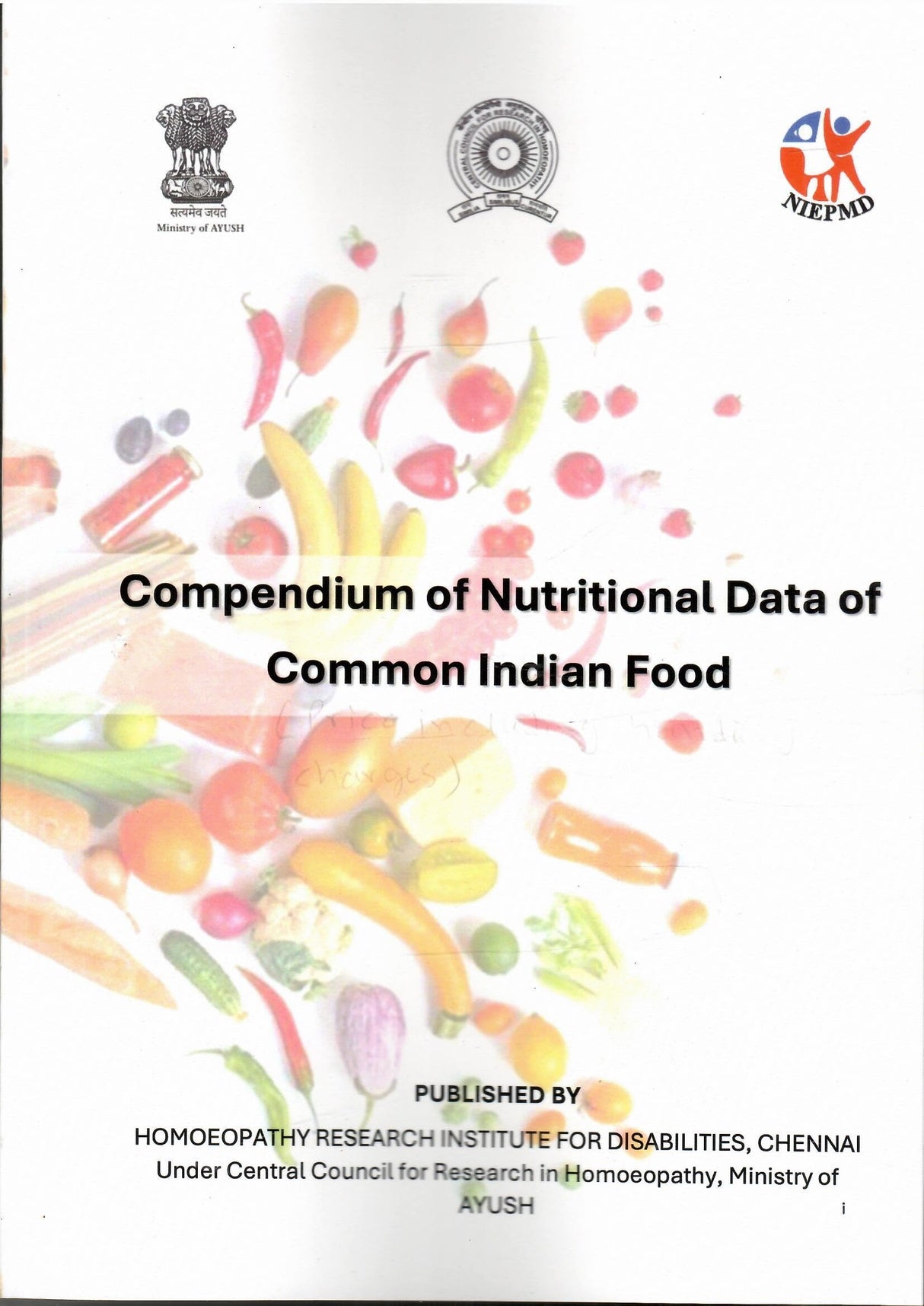 Compendium Of Nutrirional Data Of Common Indian Food ( Price including handiling charges)