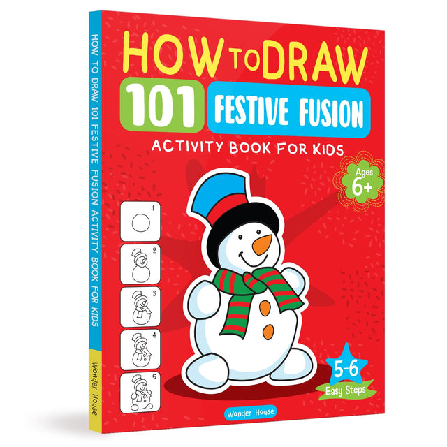 How to Draw: 101 Festive Fusion Step-by-Step Holiday Drawing for Kids | Ages 5+ | Learn to Sketch Christmas, Diwali, Eid & More | 4 Hours of Creative Joy (Activity Book for Kids) - Retail Maharaj